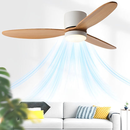 Ventilateur de plafond LED moderne à profil bas avec lumière