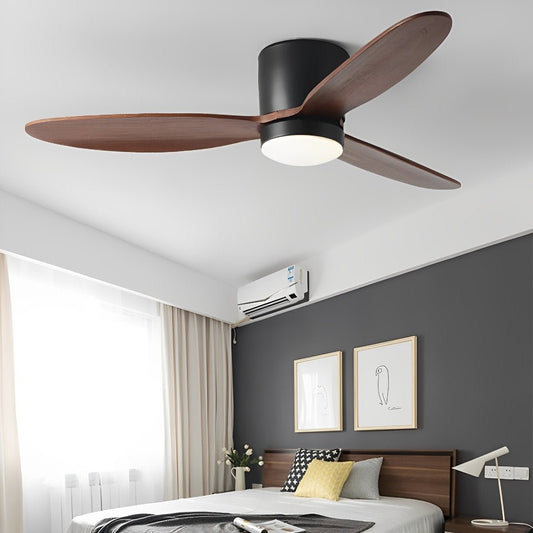 Ventilateur de plafond LED moderne à profil bas avec lumière
