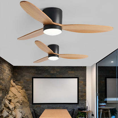 Ventilateur de plafond LED moderne à profil bas avec lumière