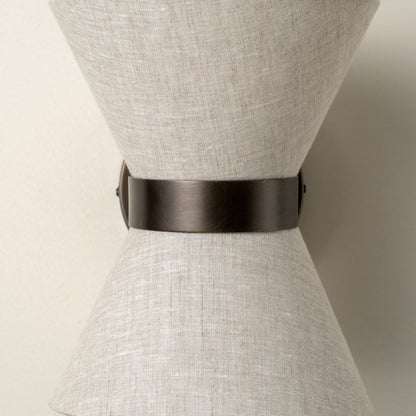 Applique murale en bronze et lin