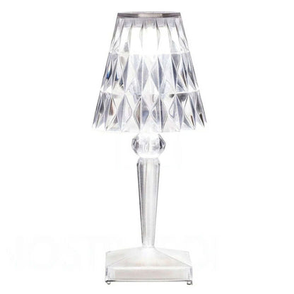 Lampe de table à DEL aspect cristal