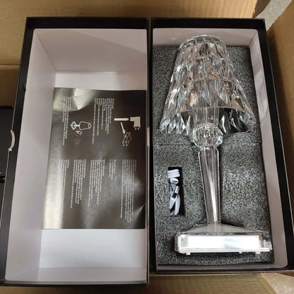 Lampe de table à DEL aspect cristal