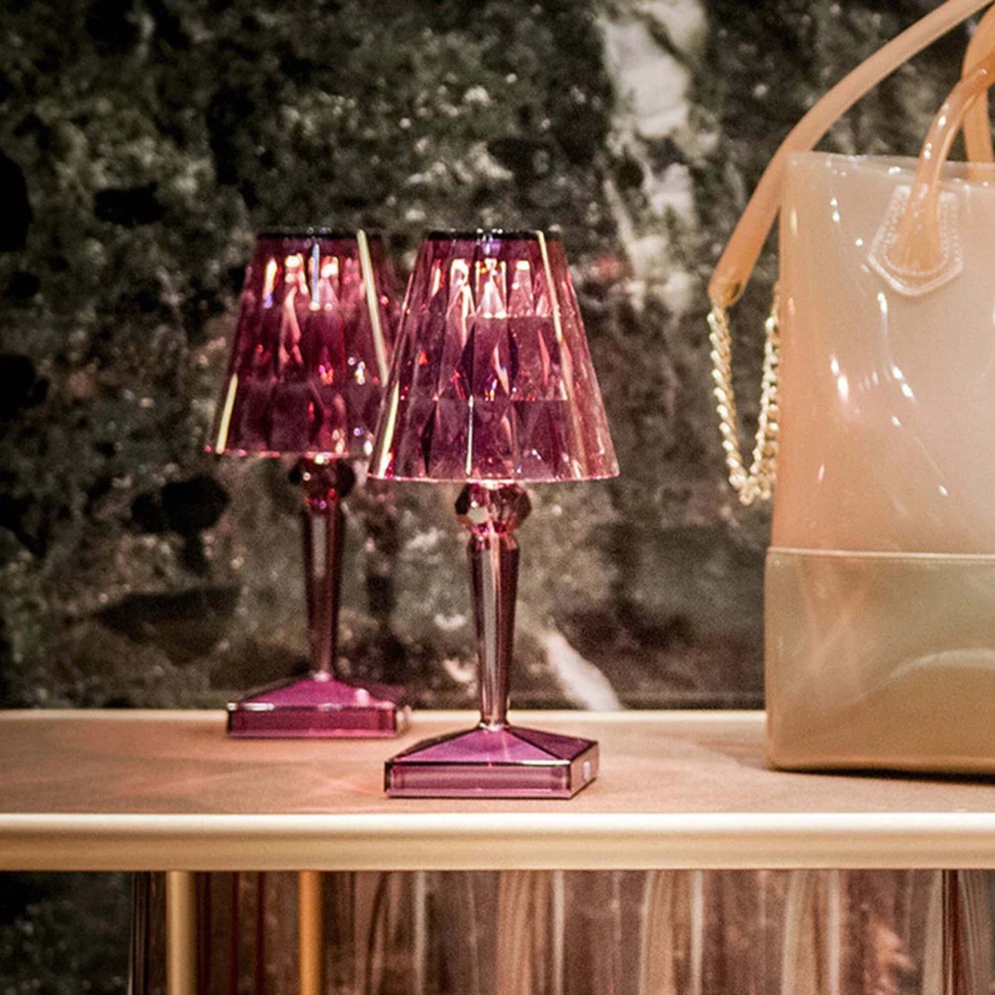 Lampe de table à DEL aspect cristal