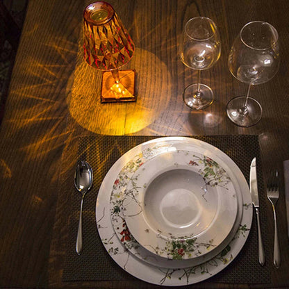 Lampe de table à DEL aspect cristal