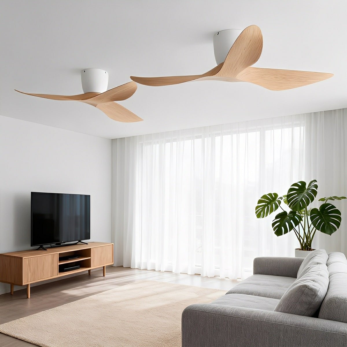 Ventilateur de plafond à moteur à courant continu moderne