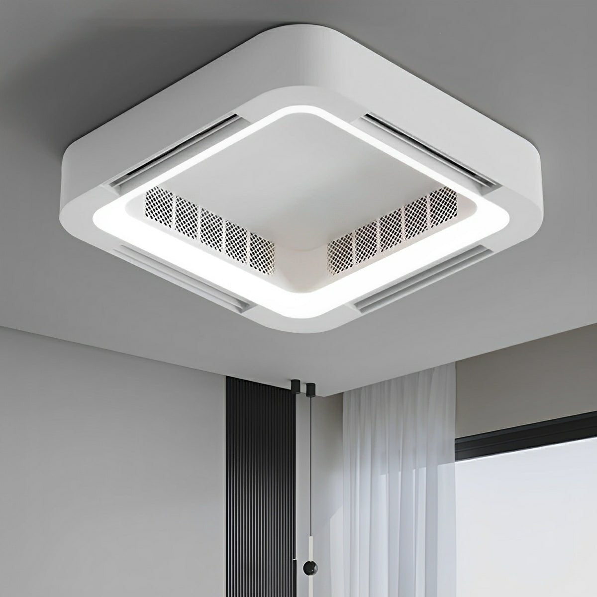 Ventilateur de plafond moderne sans pales avec lumière LED