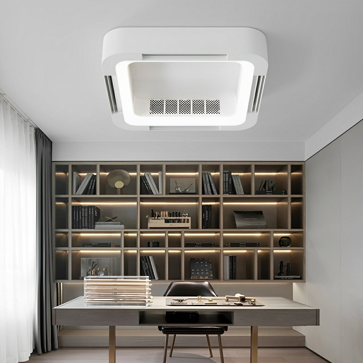 Ventilateur de plafond moderne sans pales avec lumière LED
