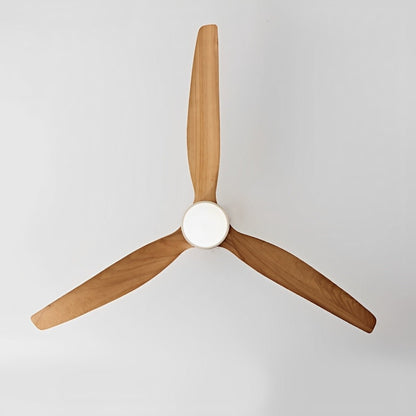 Ventilateur de plafond à LED avec finition bois moderne