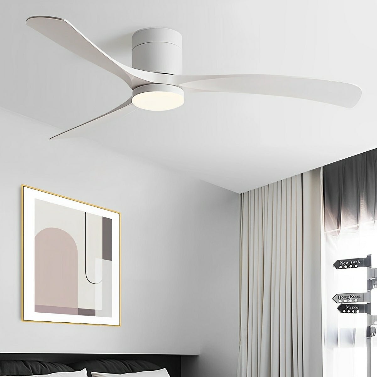 Ventilateur de plafond LED nordique moderne