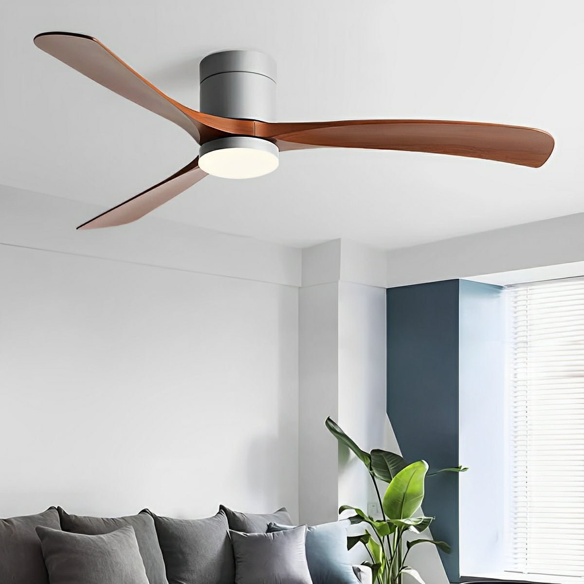 Ventilateur de plafond LED nordique moderne
