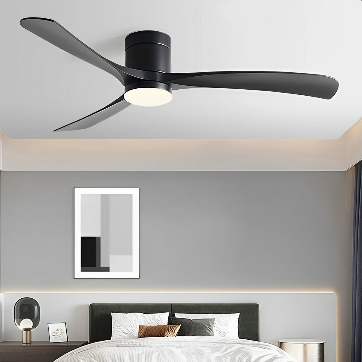 Ventilateur de plafond LED nordique moderne
