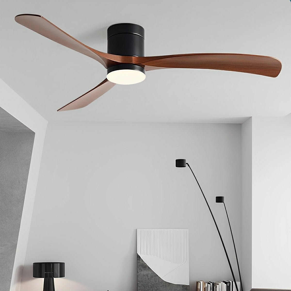 Ventilateur de plafond LED nordique moderne