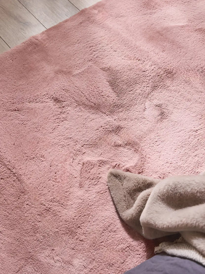 Tapis en fausse fourrure lavable
