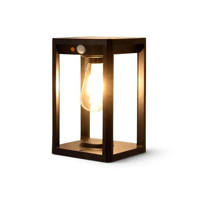 Lampe de colonne extérieure solaire à LED avec détecteur de mouvement