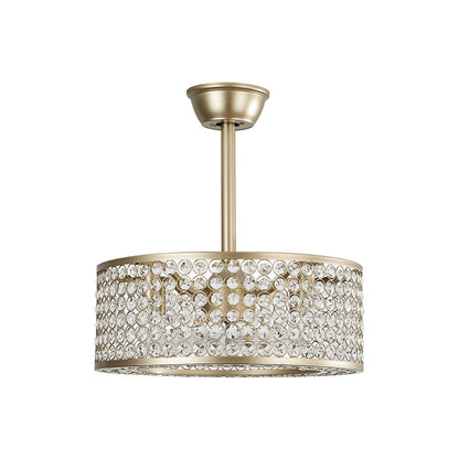 Ventilateur de plafond moderne avec lumière en cristal