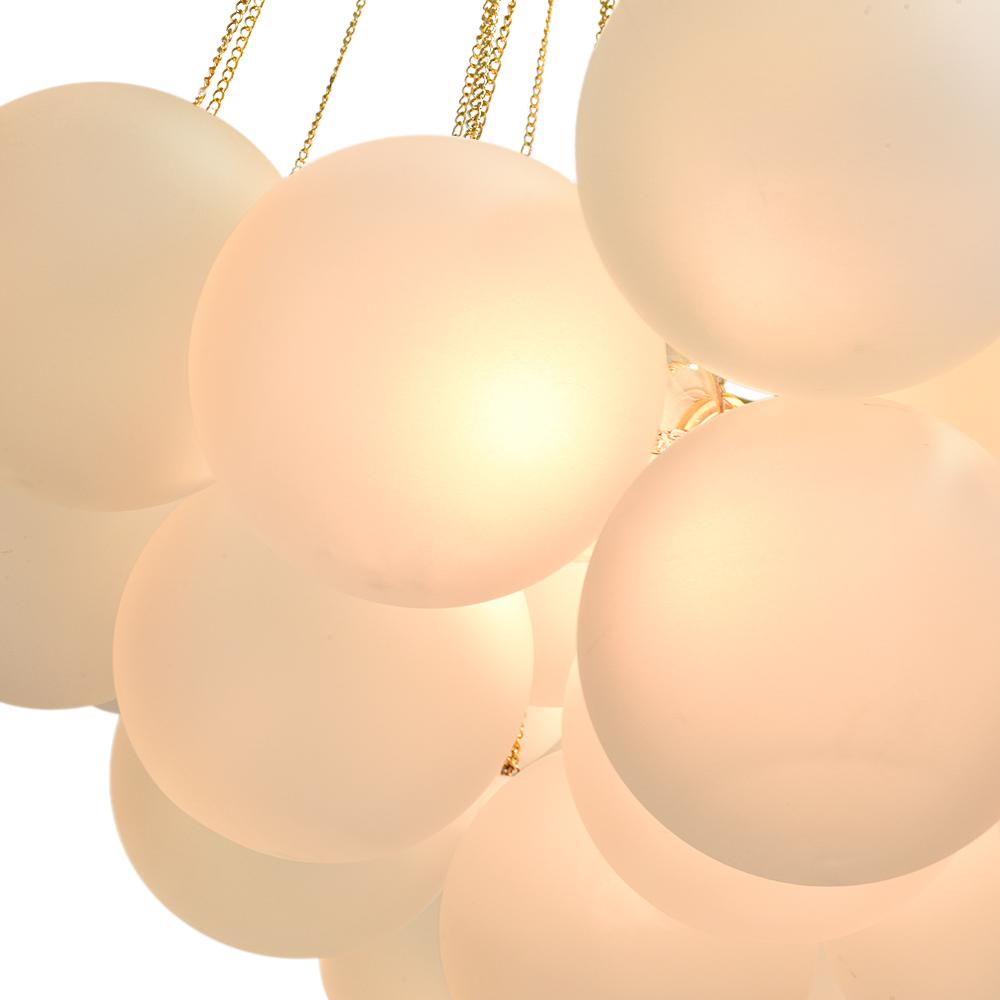 Lustre grappe de bulles en verre